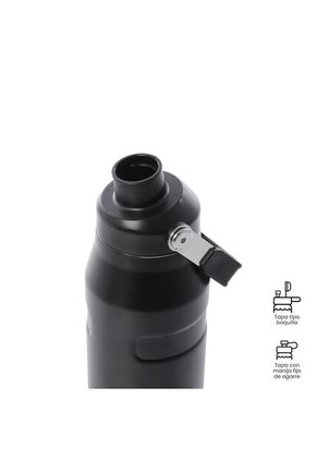 Termo Para Agua Rune 1000 Ml Color Negro