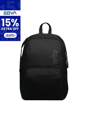 Morral Universitario Ometto Negro Unisex Totto