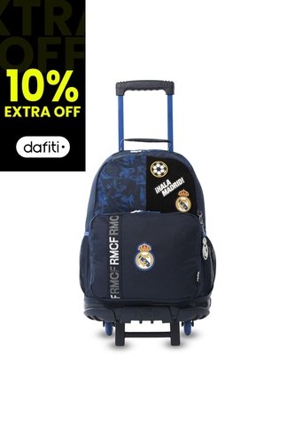 Morral Con Ruedas Escolar Real Madrid Grande Azul Totto