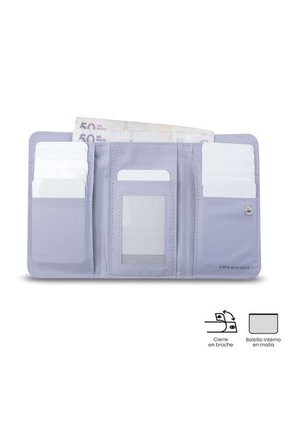 Billetera Para Mujer Texture Var Con RFID Blocker Morada