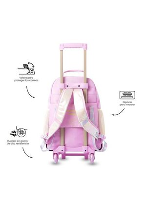 Maleta Para Niña Con Ruedas Unicorn Kisses Grande Amarillo