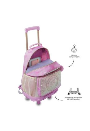 Maleta Para Niña Con Ruedas Unicorn Kisses Grande Amarillo