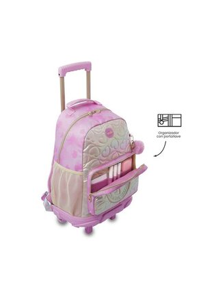 Maleta Para Niña Con Ruedas Unicorn Kisses Grande Amarillo