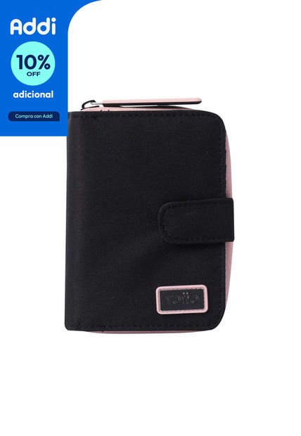 Billetera Mycro Twil Negra Mediana
