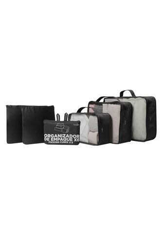 Organizador De Viaje Packing Cube X 6 Negro Totto