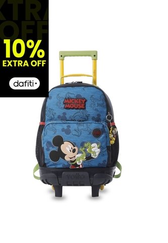 Maleta Para Niño Con Ruedas Mickey Mediano Azul Totto