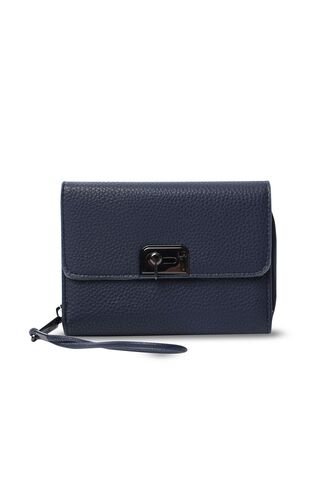 Billetera Para Mujer Smooth Cri Con RFID Blocker Azul Totto