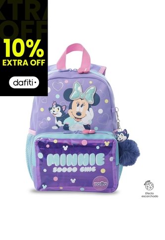 Morral Para Niña Minnie Pequeño Morado Con Corazones Totto