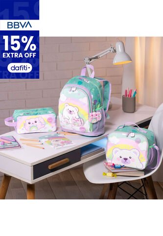 Combo Escolar Morral Little Magic + Lonchera Y Cartuchera Totto