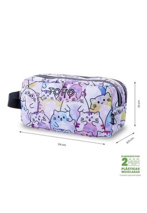 Cartuchera Multiuso Escuadra Glitter Grande Rosada Mujer