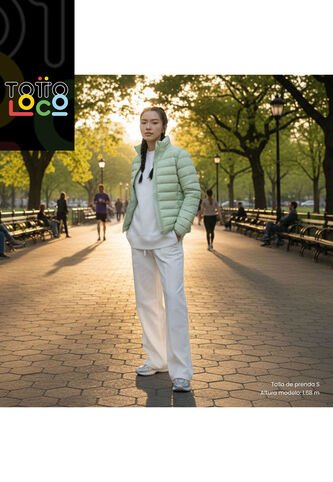 Chaqueta Acolchada Para Mujer Colora Verde Totto