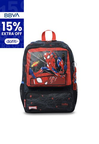 Morral Para Niño Spiderman Hero Mediano Negro Totto