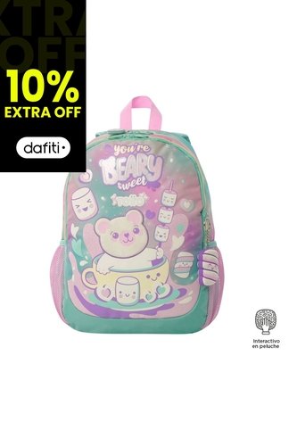 Morral Para Niña Mellow Mediano Estampado De Oso Totto