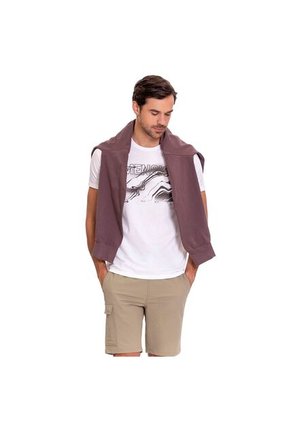 Camiseta Estampada Para Hombre Atena Manga Corta Blanca