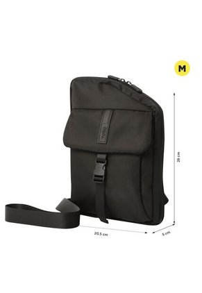 Bolso Para Hombre Ttb Mediano Porta Tablet 10" Negro