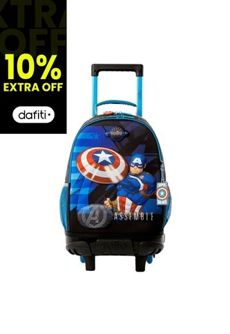 Morral Con Ruedas Niño Avengers Capitán América Mediano Gris Totto