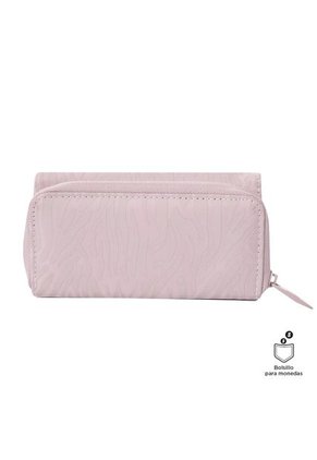 Billetera Texture Var Con RFID Blocker Rosada