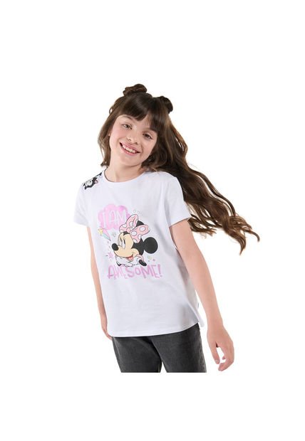 Camiseta Para Niña Minnie  Gris