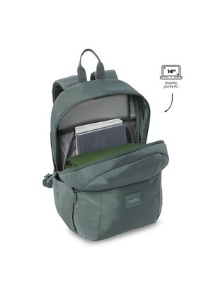 Morral Universitario Trik 2.0 Porta PC 14" Verde Hombre