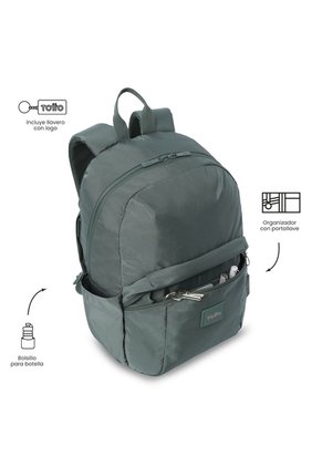Morral Universitario Trik 2.0 Porta PC 14" Verde Hombre