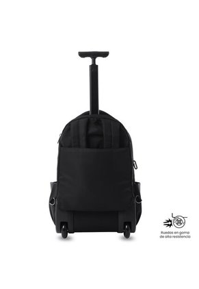 Morral Con Ruedas Para Viaje Trolley Mediano Negro