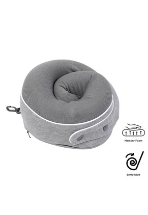 Almohada De Viaje Plane Con Memory Foam Gris