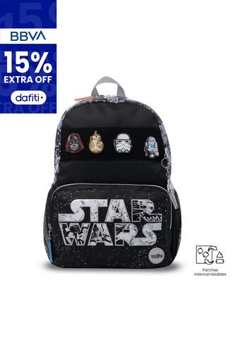Morral Para Niño Star Wars Jedi Grande Negro Totto