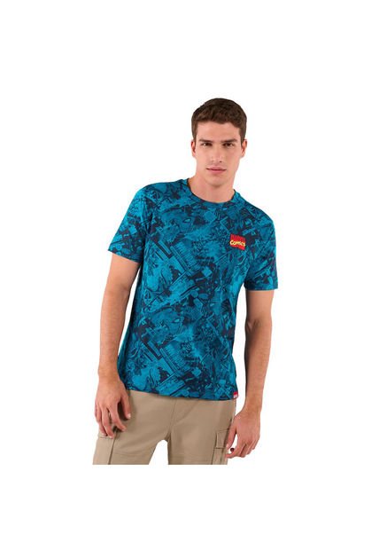 Camiseta Para Hombre Marvel Blue Adulto Azul