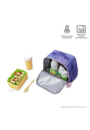 Lonchera Térmica Para Niña Stitch On The Beach Grande Azul