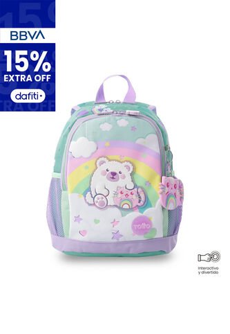 Morral + Libro Para Colorear Little Magic Arcoíris Niña Pequeño Totto