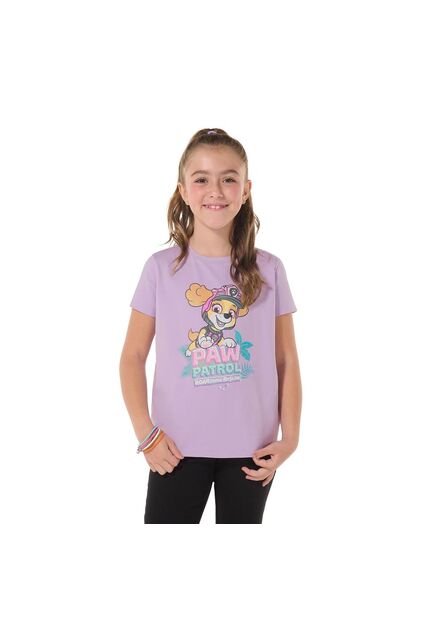 Camiseta Para Niña Paw Patrol Roar Some Rescue Morada