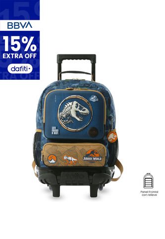 Maleta Para Niño Con Ruedas Jurassic World Territory Mediano Azul Totto