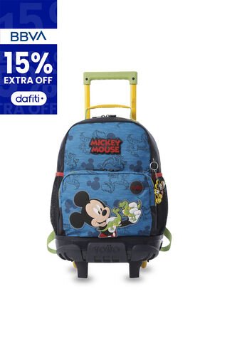Maleta Para Niño Con Ruedas Mickey Mediano Azul Totto