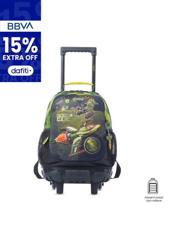 Maleta Para Niño Con Ruedas Explorer Ship Mediano Verde Totto