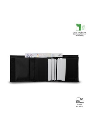 Billetera Hombre Sayle Grande Con RFID Blocker Negra