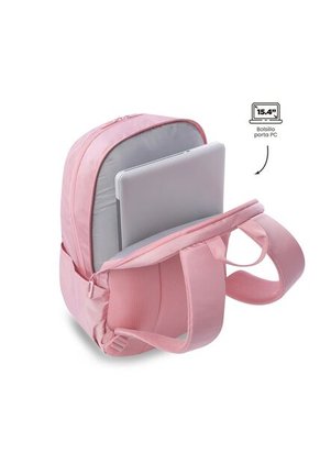 Morral Universitario Porta PC 15.4" Trik Grande Rosado Mujer