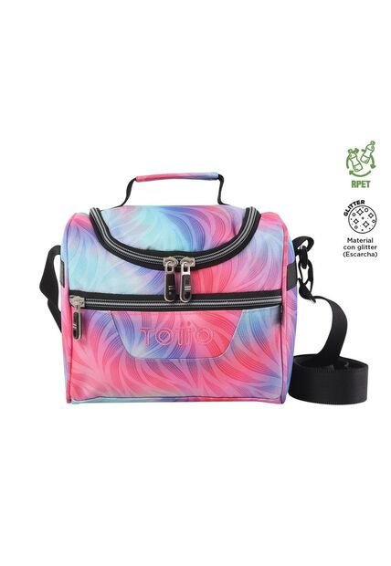 Lonchera Para Almuerzo Pizarra Glitter Mujer Rosada