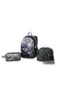 Combo Escolar Niño X3 Morral +Lonchera+Multiuso Helmet Racer Negro de Totto
