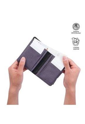 Billetera Dull S Con RFID Blocker Morada