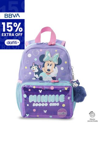 Morral Para Niña Minnie Pequeño Morado Con Corazones Totto