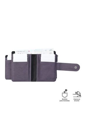 Billetera Dull S Con RFID Blocker Morada