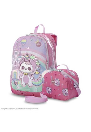 Lonchera Térmica Para Niña Magic Spark Mediano Rosada