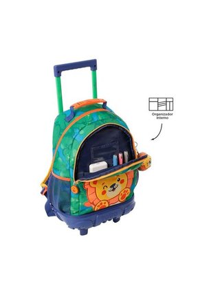 Morral Con Ruedas Niño Little Lion Mediano Azul
