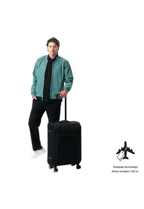 Maleta De 23 Kg 360 Canvas Mediana Negra