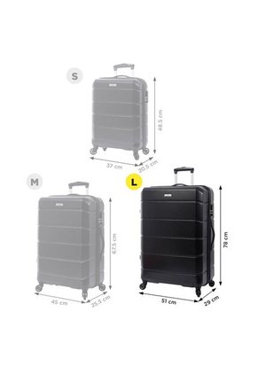 Maleta Viaje Grande 360 Rayatta Negra