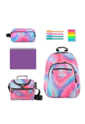 Morral Mujer Acuarela Glitter Escolar Rosado