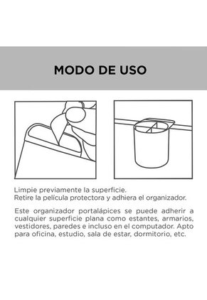 Organizador Rígido Circular Con Adhesivo Gluppy