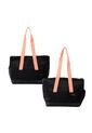 Shopping Bag Kira Versátil Negra/Naranja de Totto