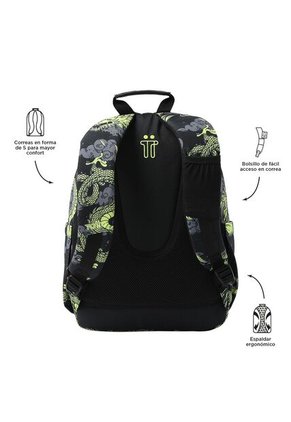 Morral Juvenil Porta PC 14" Acuarela Negro