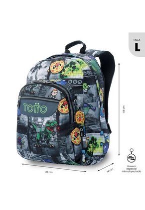 Morral Juvenil Porta PC 14" Acuarela Negro